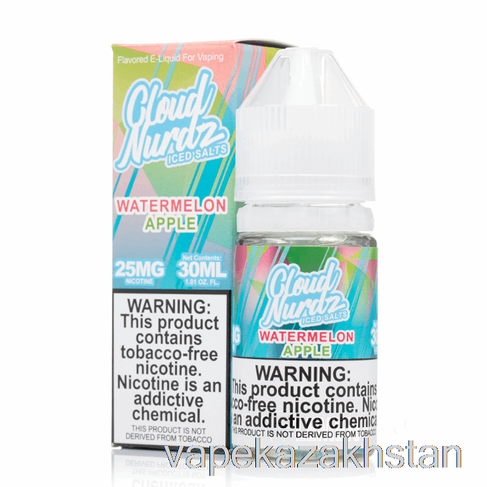 Vape Disposable ICED Watermelon Apple - Cloud Nurdz Salts - 30mL 25mg